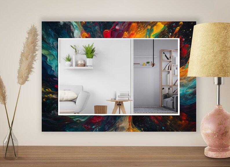 Tempered Glass Mirror Large Wall Mirror Aesthetic Mirror Etsy