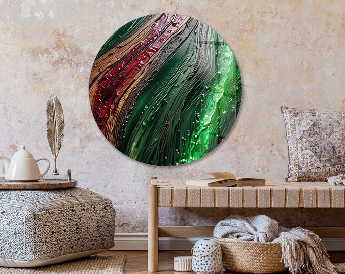 Tempered Glass Wall Art Black Abstract Wall Decor-Home Decor-Glass Printing art-Star Fish Wall Art Gifts-Gold Marble Wall Art