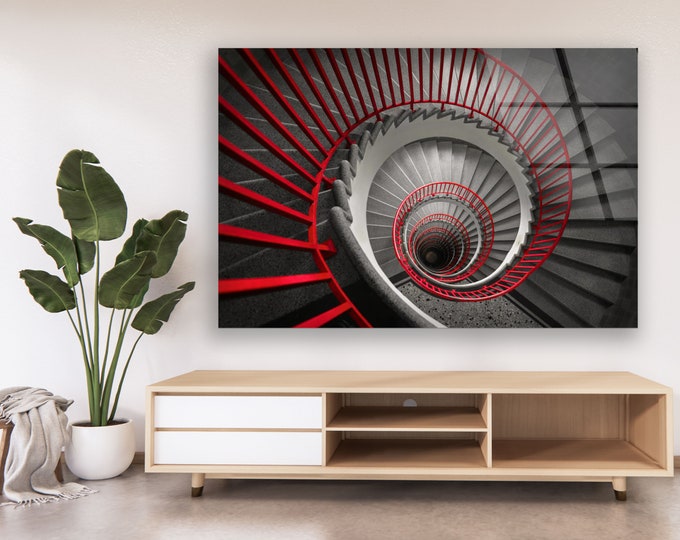 Tempered Glass Wall Art-Large Wall Decor Living Room- Window Glass Wall Art--Abstract Wall Art- Wall Art-Fractal Art