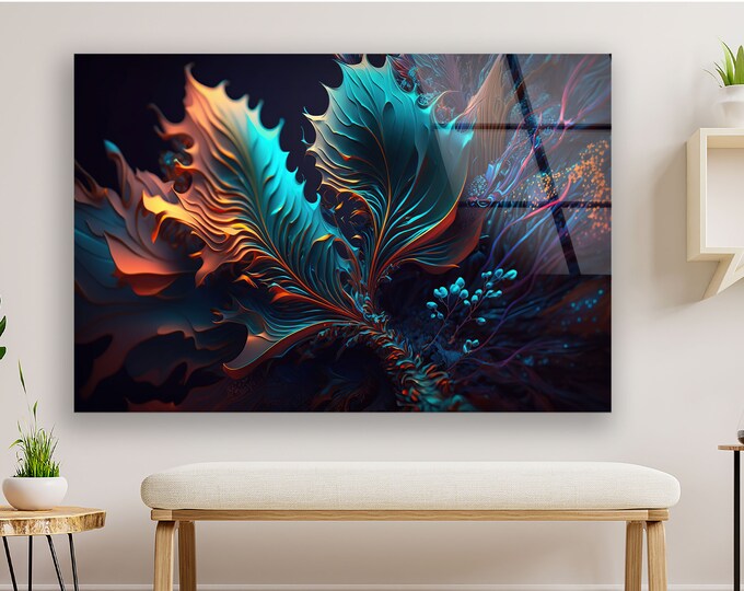 Tempered Glass Framed Wall Art--Circle Wall Decor-Wall Hanging-Large Wall Art-Glass Printing-Glass Wall Art-Alcohol ink Wall Art