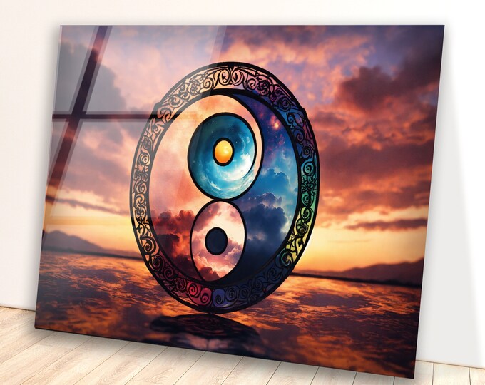 Tempered Glass Wall Art-Glass Art-Wall Decor--Glass Printing-Large Wall Art-Wall Hangings–Abstract Wall Art- Circle Glass