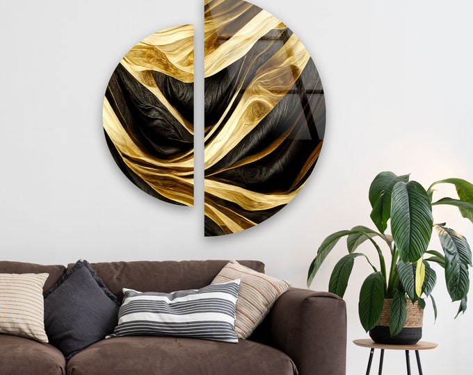 Tempered Glass Wall Art-Circle D Glass -Panoramic Wall Art-Extra Large Wall Art-Large Wall Decor-Gallery Wall Set-Abstract