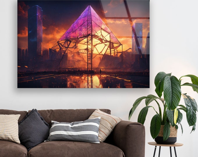 Tempered Glass Wall Art-Mothers Day-Wall Decor--Glass Printing-Large Wall Art-Wall Hangings-Lake View Wall Art-Nature Wall Art