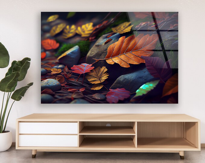 Tempered Glass Wall Art Stained Wall Decor-Flower Stained Home Decor-Glass Printing-Life of tree Wall Art Gifts for her-Stained Wall Art
