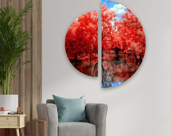 Tempered Glass Wall Art-2 Piece Wall Art-Panoramic Wall Art-Extra Large Wall Art-Large Wall Decor-Gallery Wall Set