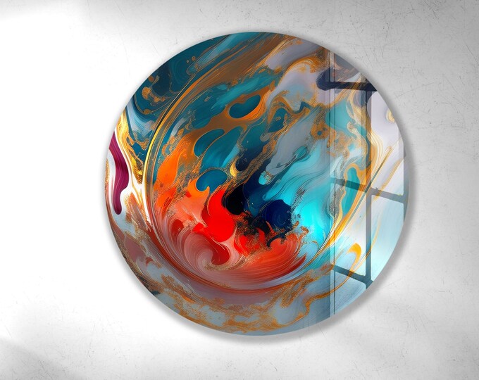 Tempered Glass Wall Art-Marble Wall Decor-Glass Printing-Wall Hangings-Abstract Wall Art-Gold Marble Wall Art Gifts for Her-Alcohol ink Art