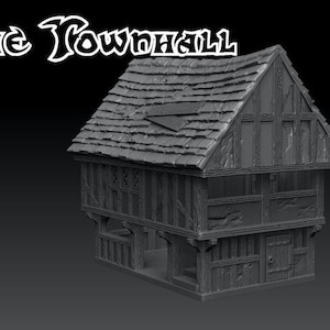 The Town Hall - Dark Realms Medieval Scenery - RPG and Wargame