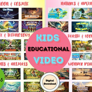 98 Kids Preschool Educational Video, Sun Moon, Science Technology, Nature Adventure, Wonder Places, 1920 X 1080 px, MP4 Video