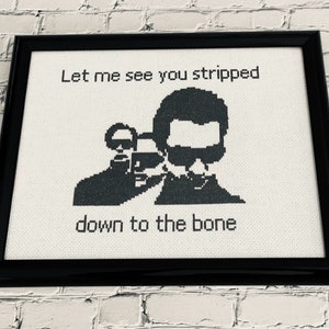 One of a Kind Depeche Mode Finished Cross Stitch