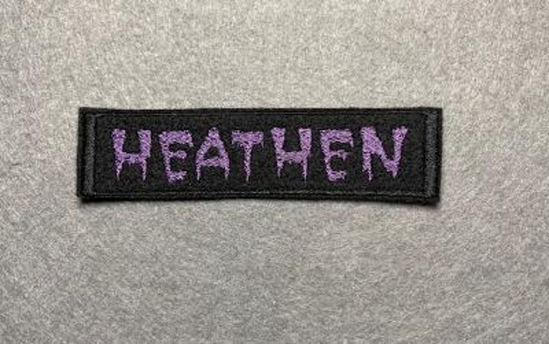 Embroidered Patch - Iron-On/Sew-On Aesthetic Patch for Jackets, Bags, Hats Heathen(Purple)