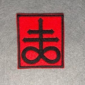 Embroidered Patch - Iron-On/Sew-On Aesthetic Patch for Jackets, Bags, Hats Lucifer/Sulfur