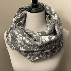 Winter Scene Flannel Infinity Scarf
