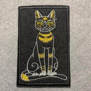 Embroidered Patch - Iron-On/Sew-On Aesthetic Patch for Jackets, Bags, Hats Bastet