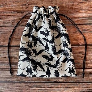 Handmade lined Tarot bag, drawstring pouch, travel bag, storage bag, holiday gift