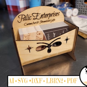 Business Card Holder with Living Hinge 3mm , 1/8 inch, SVG, LBRN2, Cutting File