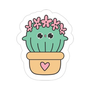 Pegatina de cactus, pegatinas suculentas, pegatinas de plantas de interior, pegatinas de vinilo, calcomanías de botellas de agua, pegatinas para portátiles, pegatinas de moda, pegatinas lindas