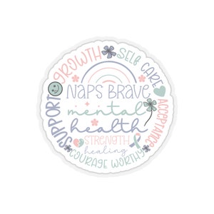 Pegatinas de recordatorio de salud mental, pegatinas de salud mental, asuntos de salud mental, pegatina de recordatorio, regalo de salud mental, pegatina de amor propio