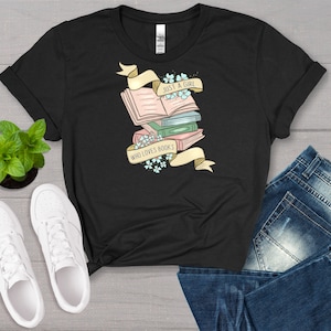 Just a Girl Who Loves Books Shirt, Book Lover Tee, Book Nerd Shirt, Gift for Book Lover, Trendy Library Shirt for Book Lovers, Graphic Tee