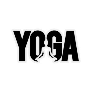 Pegatina de yoga, pegatina de botella de agua, pegatina de computadora portátil, calcomanía de vinilo cortada en beso, salud mental, yoga, meditación, regalo amante del yoga, yogui, Namaste