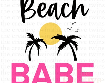 Strand Babe Palmboom PNG digitaal ontwerp | sublimatie ontwerp | strand | digitale download