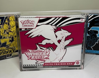 Magnetische Acryl Vitrine für Pokémon ETB - Klare Elite Trainer Box Schutzfolie mit Magneten, staubdichte TKG Aufbewahrung, gebogene Kanten