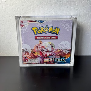 Pokémon Booster Box Acrylic Display Case 8mm Ultra Thick Magnetic Lid UV Protection Dustproof Curved Edges TCG Protector