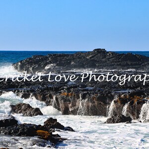 Waves Crash, Ocean Views, Black sand beaches, Hawaii Coast line