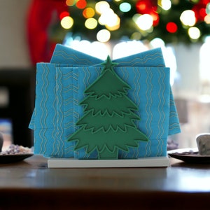 Weihnachtsbaum-Serviettenhalter - Festlicher Kiefernbaum-Serviettenständer - Küchen-Urlaubs-Dekor - Standard-Servietten - Abnehmbares Design