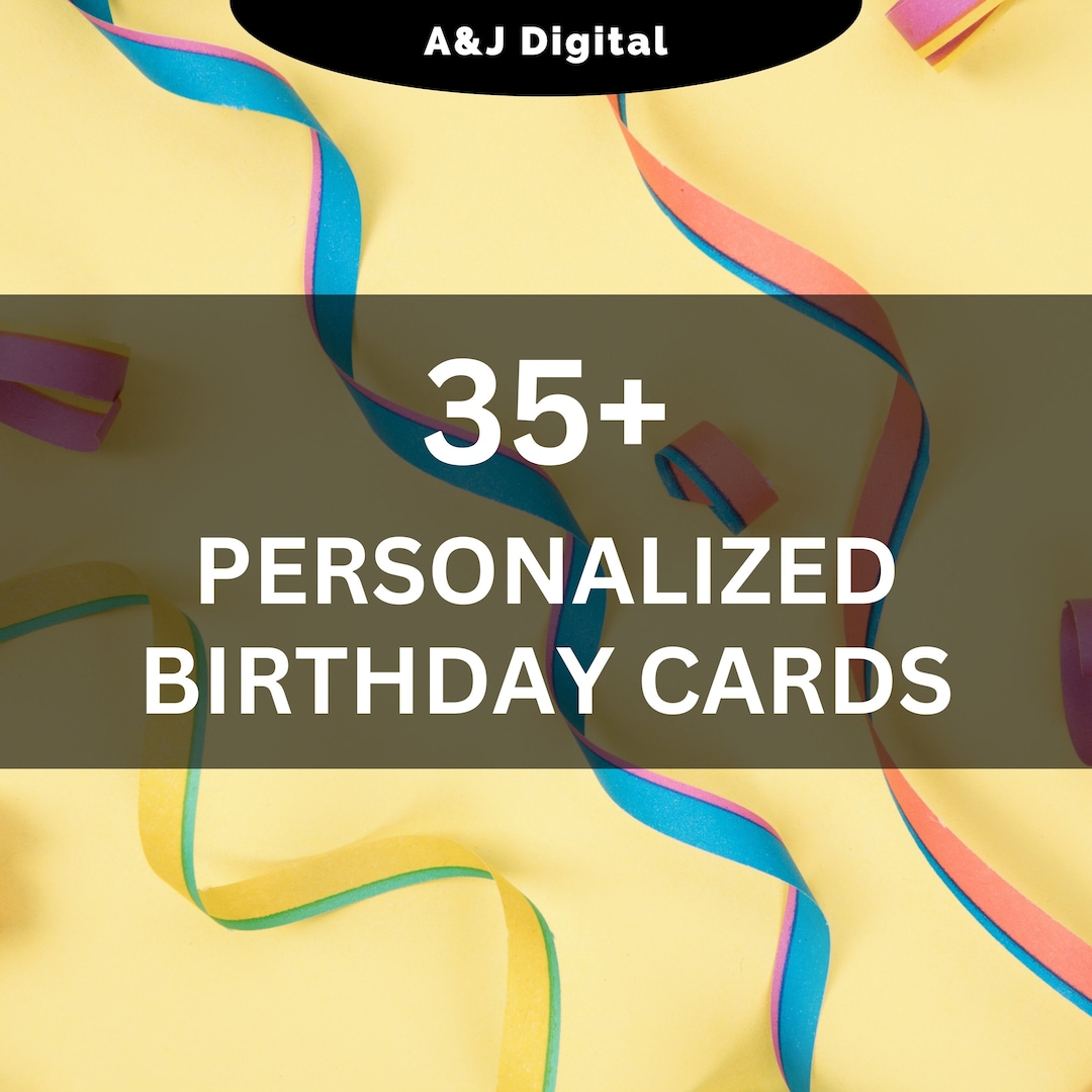 35 Custom Birthday Card Templates Printable & Perfect for - Etsy