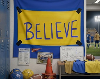 Ted Lass o | Believe Tapestry: Inspirational Wall Art