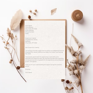 Plantilla de carta de renuncia simple / Descarga instantánea