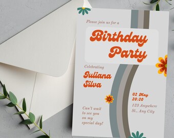 Editable Birthday Invitation Template | Printable Digital Download | Instant Download