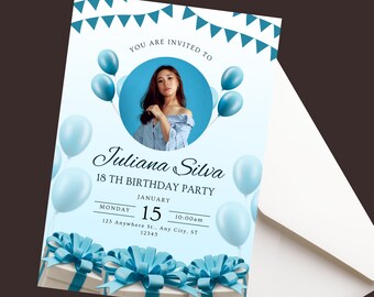 Editable Birthday Invitation Template | Printable Digital Download | Instant Download