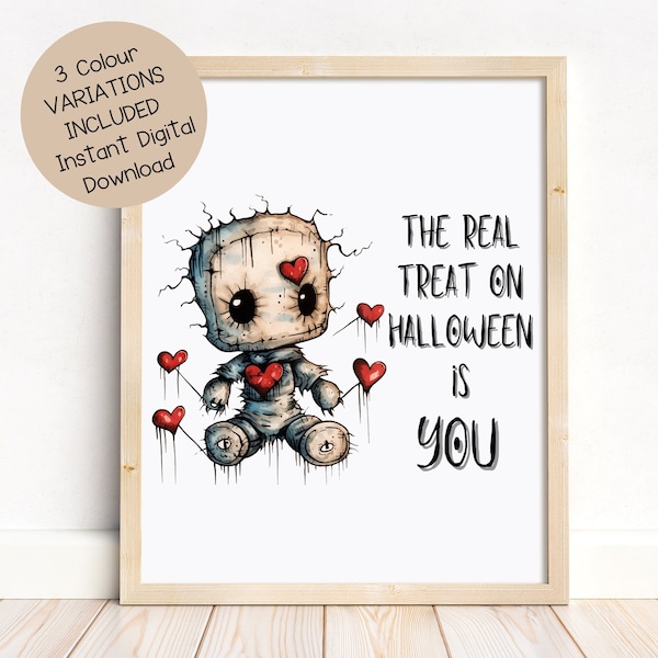 The Real Treat on Halloween - Instant Download High Quality PNG File with Transparent Background. Great Halloween Print