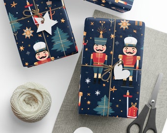 Nutcracker Gift Wrap | Little Toy Soldier Wrapping Paper | Classic Christmas Wrapping Paper | December Birthday Gift Wrapping Paper