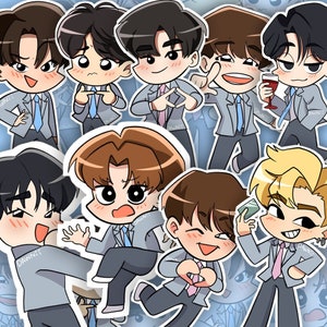 Planeta Meninos | Etiquetas de Zerobaseone Chibi | K-pop| ZB1| ZeroBaseOne| Base Zero Um | adesivos de decalque | polco | Planejadores e Organização