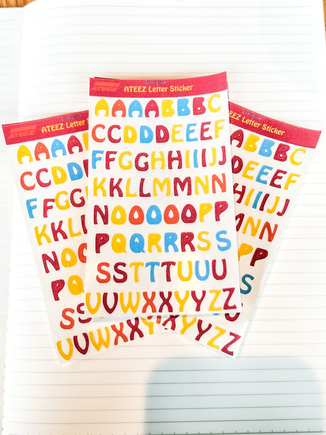 Kpop Boy Group Letter Sticker Sheet - BTS SEVENTEEN NCT Inspired ...