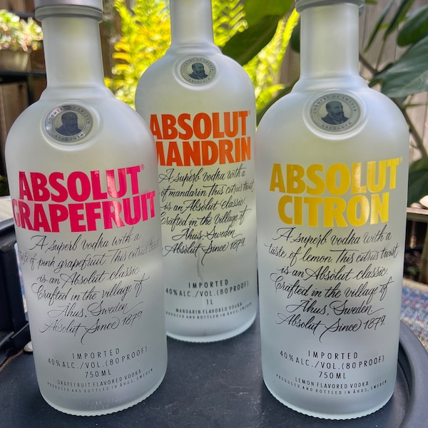 Absolut Vodka Empty Bottles Limited Editions and Discontinued in Frosted, Pride and Colors