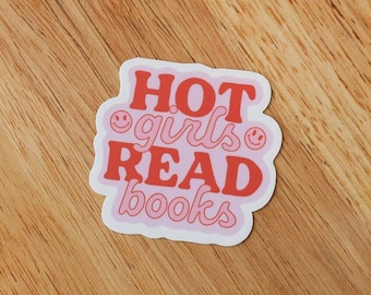 Hot Girls Read Books Sticker