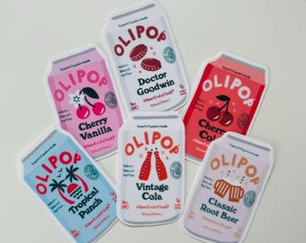 Olipop Various Flavors Stickers