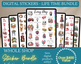 10,000+ Digital Stickers Whole Shop Access & Lifetime Updates Images Mega Bundle - Clipart SVG PNG Files - Entire Store Lifetime Access