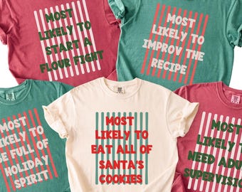 Family Christmas Cookie Shirt for Baker, Matching Holiday Baking TShirt for Gingerbread Cookie Season Graphic Tee, Festive XMas Baking Crew