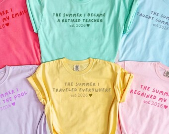 Comfort Colors Custom Last Day of School Shirt for Teacher Team Group TShirts, End of School Matching Teacher Team Tees, Teacher Summer Tee