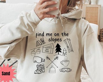 Vintage Ski Shirt, Gift for Skier Sweatshirt for Ski Season Crewneck for Ski Lovers, Ski Shirte, Retro Ski Hoodie, Cute Skiing TShirt