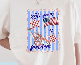 Comfort Colors USA 250 Birthday Shirt for July 4th, The Brave Fourth of July Graphic Tee, Labor Day USA Freedom T-Shirt for Memorial Day Tee