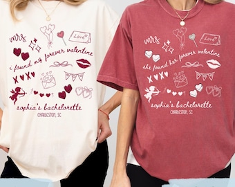 Found Her Forever Valentine Shirt for Valentines Bachelorette Party, Valentines Day Bachelorette Sweatshirts, Cupid V-Day Bach TShirts