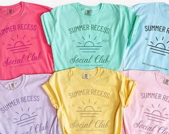 Comfort Colors Last Day of School Shirt for Teacher Team Group TShirts, Matching Teacher Summer T-Shirt, End of School Teacher Team Tees
