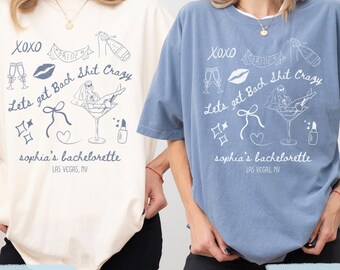 Lets Get Bach Shit Crazy Bachelorette Shirts, Matching Bach Party TShirts for Las Vegas, Funny Bridal Party Sweatshirts