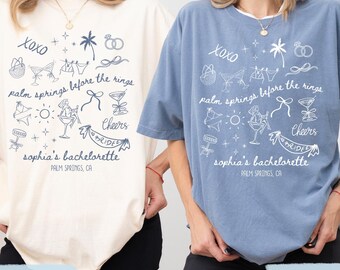 Palm Springs Bachelorette Shirts, Palm Springs Before the Rings Matching Bachelorette Party TShirt, Palm Springs Bridal Party Sweatshirts