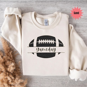 Embroidered Gameday Sweatshirt Embroidered Gameday Football Hoodie Football Season Crewneck Cute Football Game Day Shirt for Women Embroider